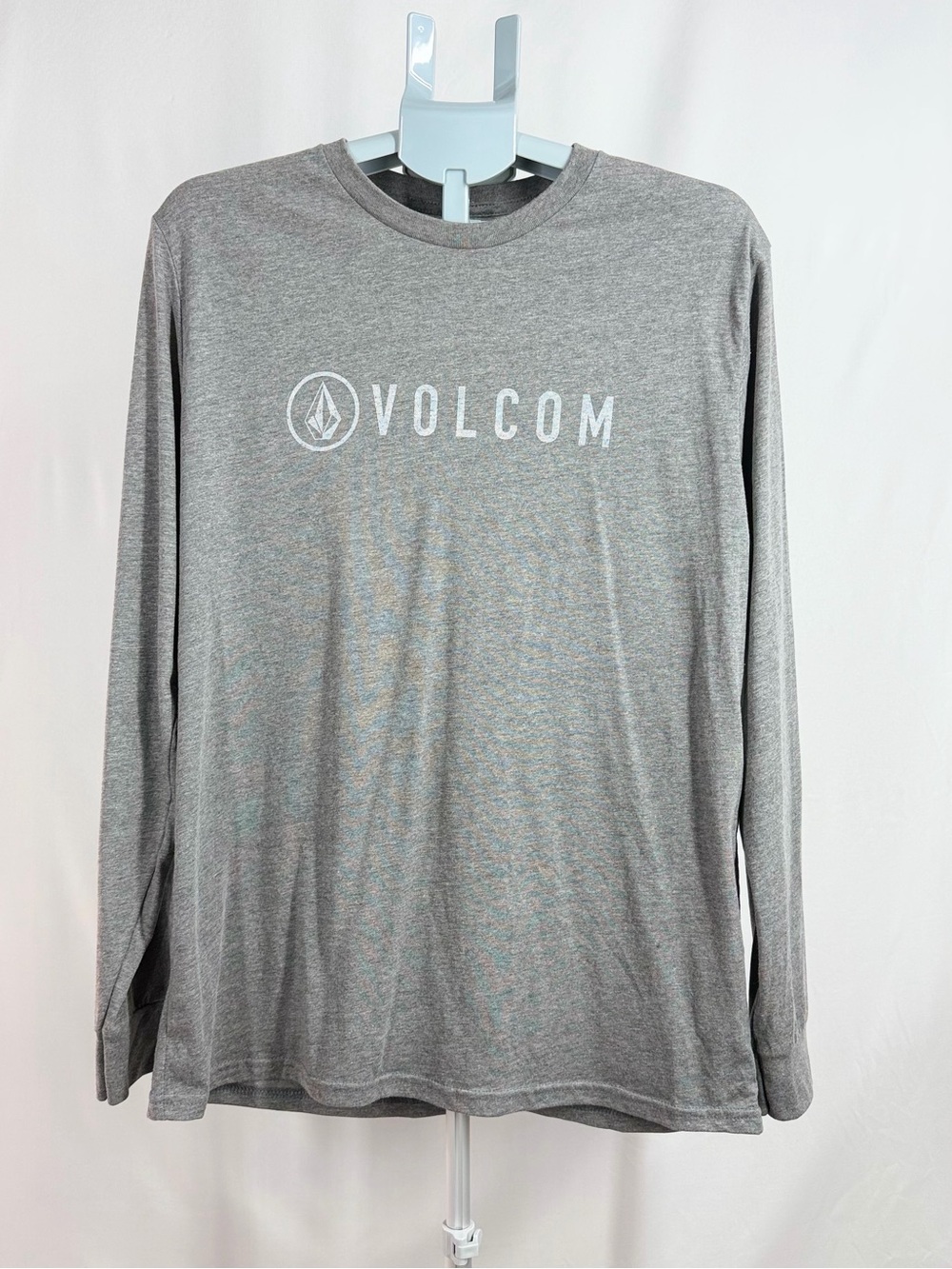Volcom Men's Header Push Long Sleeve Tee Gray Logo T-Shirt Size Large NWT